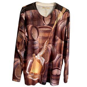 Get A Life Mens Long Sleeve Kegs of Beer Shirt XL